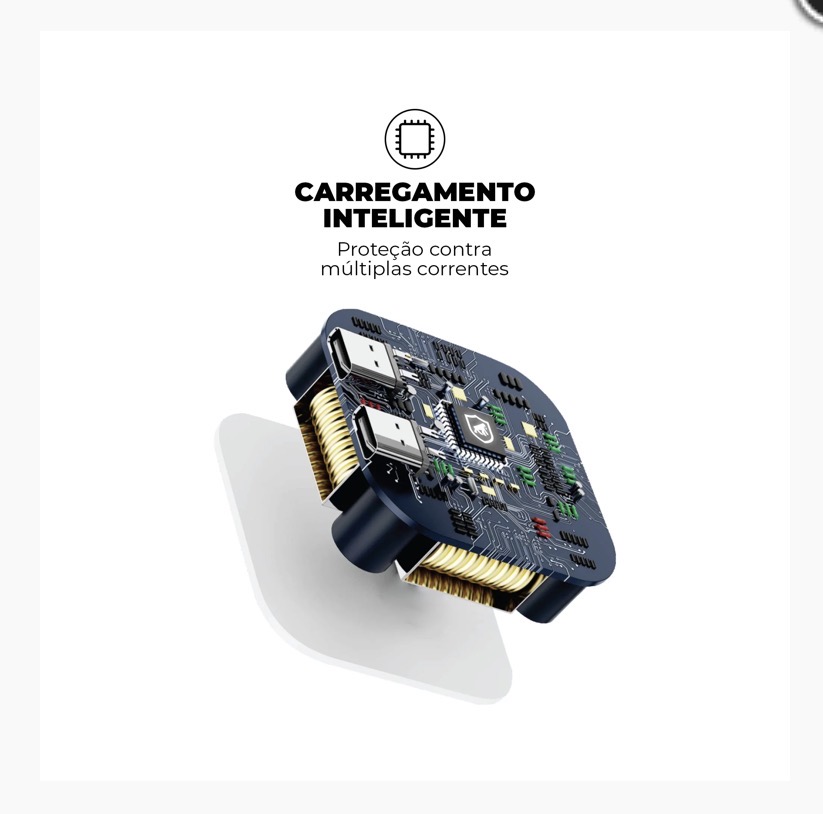 Carregador de Parede Universal Survivor 2 em 1 Power Delivery 23W Tipo C Ultra Rápido + USB A e Base de Carregamento Magnética Sem Fio para Apple Watch - Gshield - Imagem 6