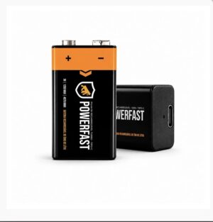 Bateria de Lítio 9V, Pilha Recarregável Tipo-C, 4070mWh com Capacidade de 1200mAh e 1000 ciclos - Cartela com 1 Pilha