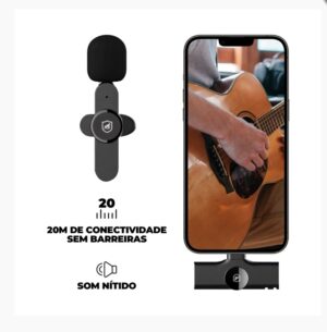 Microfone de Lapela Flex - Lightning - Gshield
