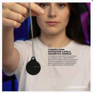 Cordão para Microfone de Lapela Magnética - Gshield