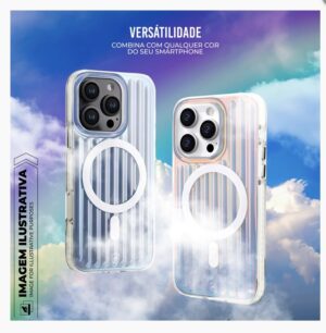 Capa para iPhone - Magsafe Rainbow Transparente - Gshield