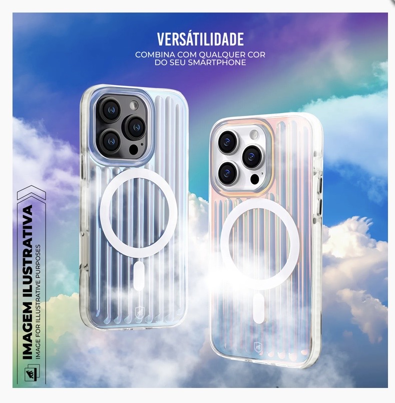Capa para iPhone - Magsafe Rainbow Transparente - Gshield - Imagem 2