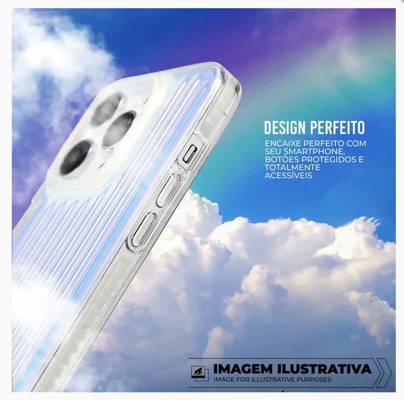 Capa para iPhone - Magsafe Rainbow Transparente - Gshield - Imagem 3