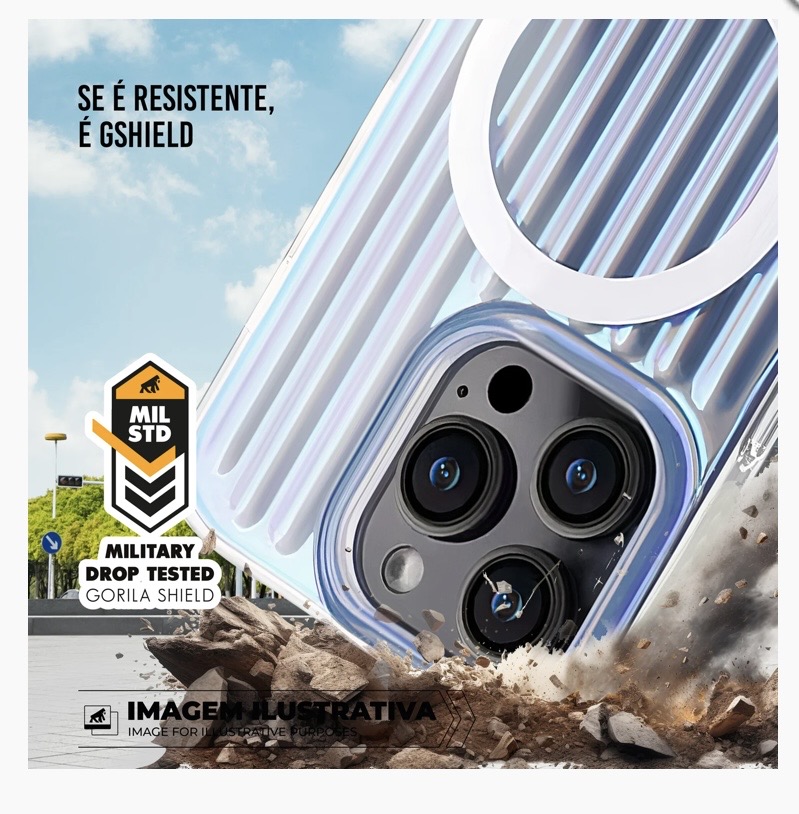 Capa para iPhone - Magsafe Rainbow Transparente - Gshield - Imagem 6